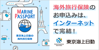 海外旅行保険のお申込はインターネットで完結！東京海上日動の海外旅行保険